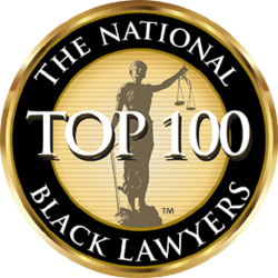 Logo Recognizing Law Offices of Sheryl L. Burke's affiliation with the National Black Lawyers Top 100
